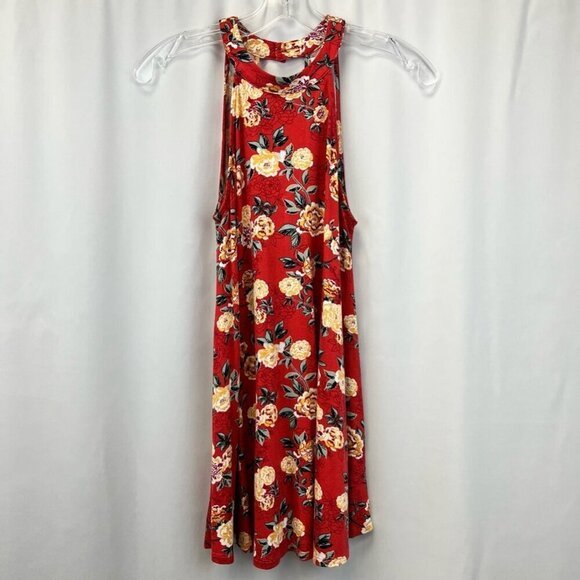 Hippie Rose Womens A Line Dress Multicolor Floral Stretch Sleeveless XS - Picture 1 of 11